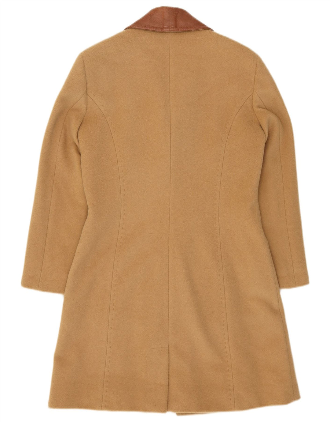 Pardesiu vintage pentru femei UK 8 mic Bej Colorblock