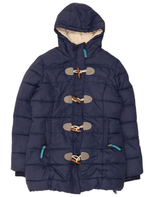 Jachetă căptușită Sherpa cu glugă Superdry pentru femei UK 18 XL bleumarin poliester