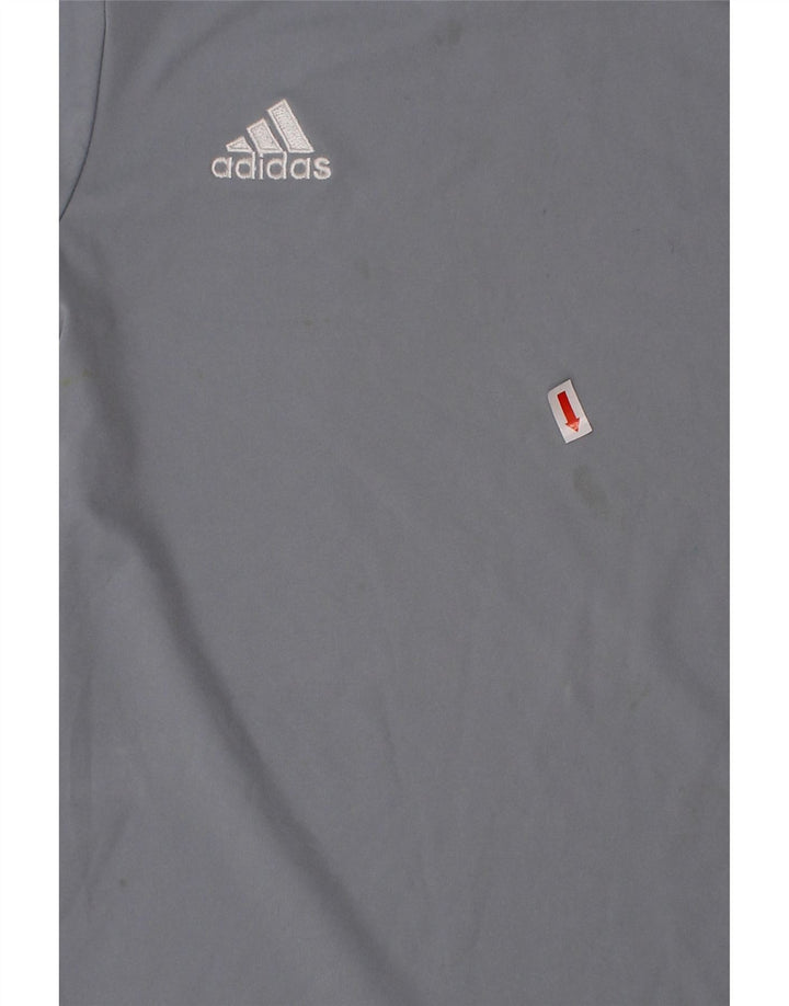 ADIDAS Boys Climalite T-Shirt Top 9-10 Years Medium  Blue Polyester