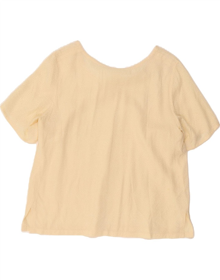 VINTAGE Womens Blouse Top UK 14 Medium Beige Spotted Vintage Vintage and Second-Hand Vintage from Messina Hembry 