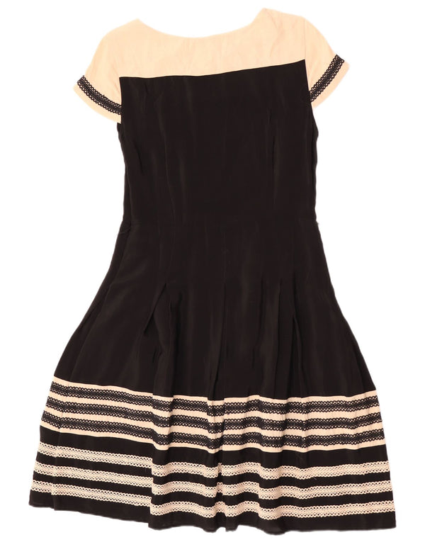 Rochie A-Line pentru femei Monsoon UK 12 Medium Black Colorblock Viscoza