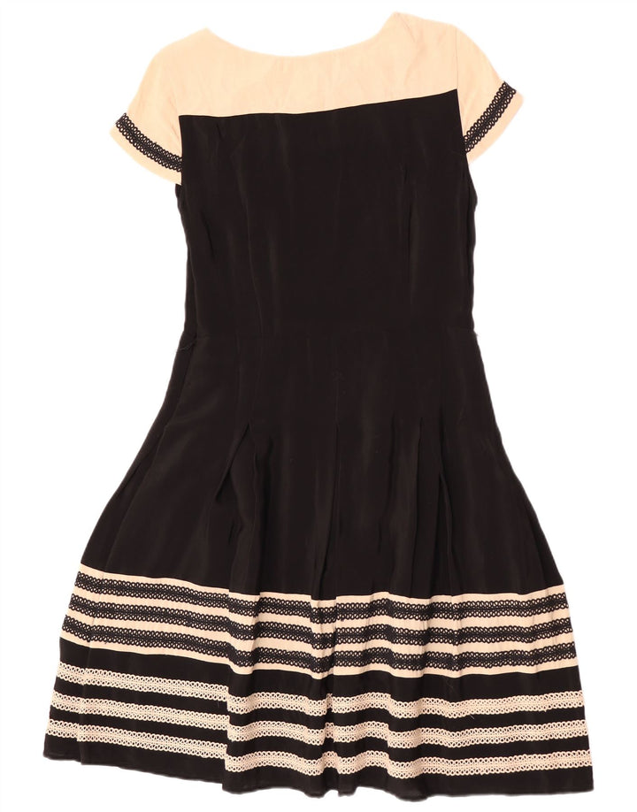 Rochie A-Line pentru femei Monsoon UK 12 Medium Black Colorblock Viscoza