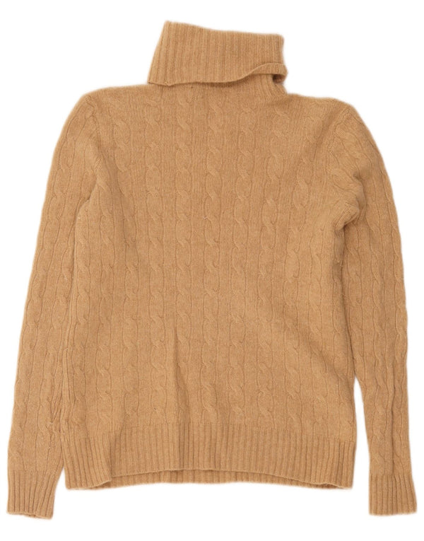 Pulover pentru damă Polo Ralph Lauren cu gât rulat, lână, bej mediu, UK 12
