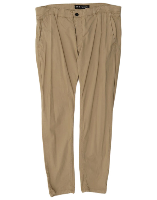 Pantaloni chino slim pentru bărbați Zara EU 46 XL W36 L30 Bej