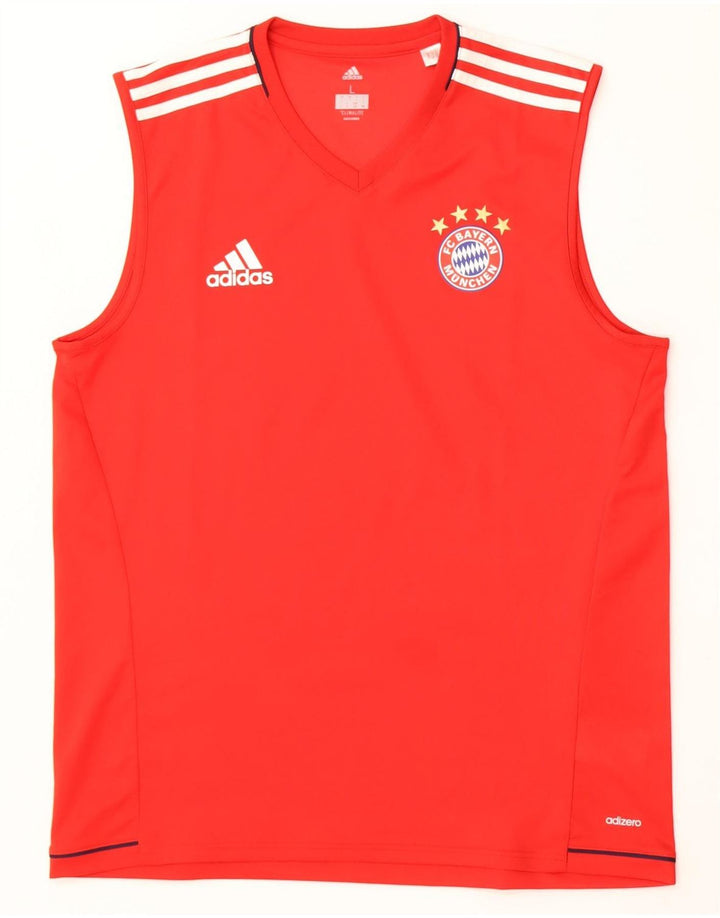Vesta Adidas FC Bayern Munchen pentru bărbați, mare, poliester roșu