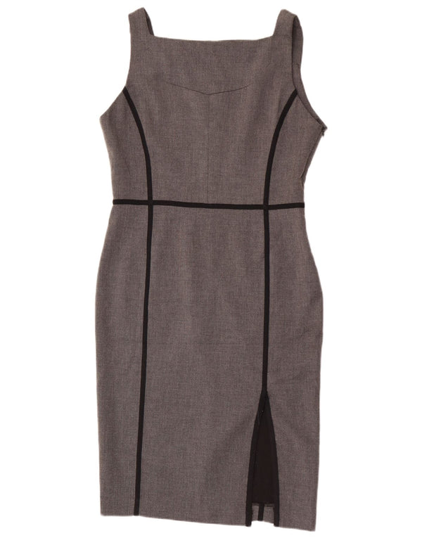 Rochie teacă fără mâneci pentru femei Zara UK 14, mare, gri, poliester