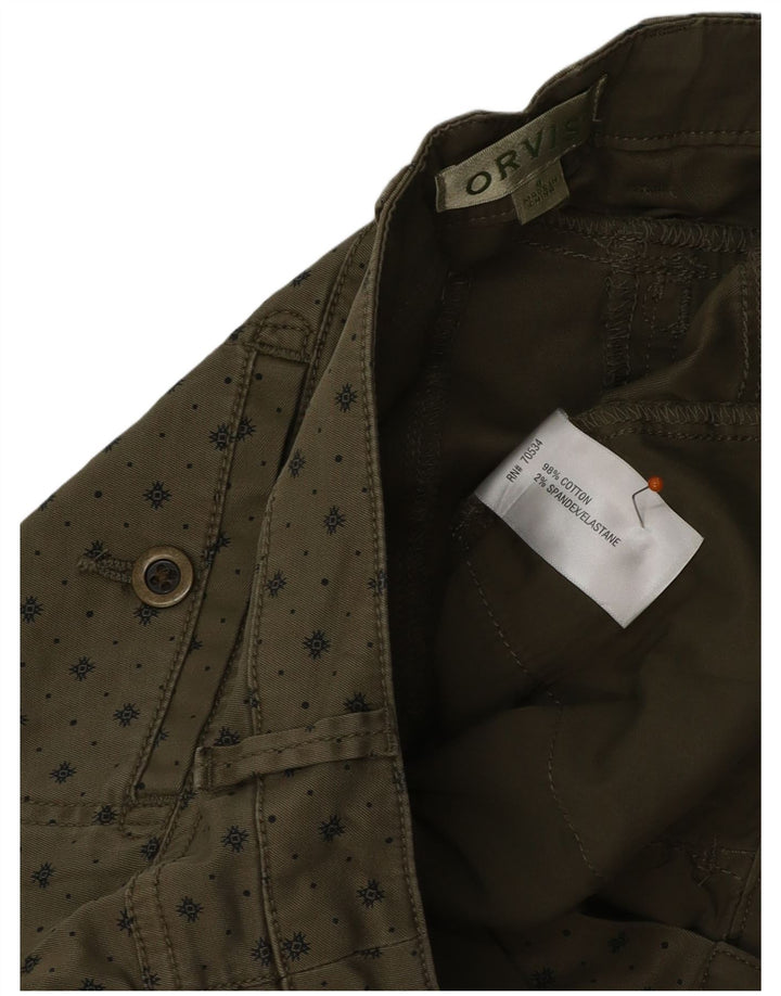ORVIS Pantaloni casual subțiri pentru femei US 8 Medium W30 L29 Kaki Bumbac cu pete
