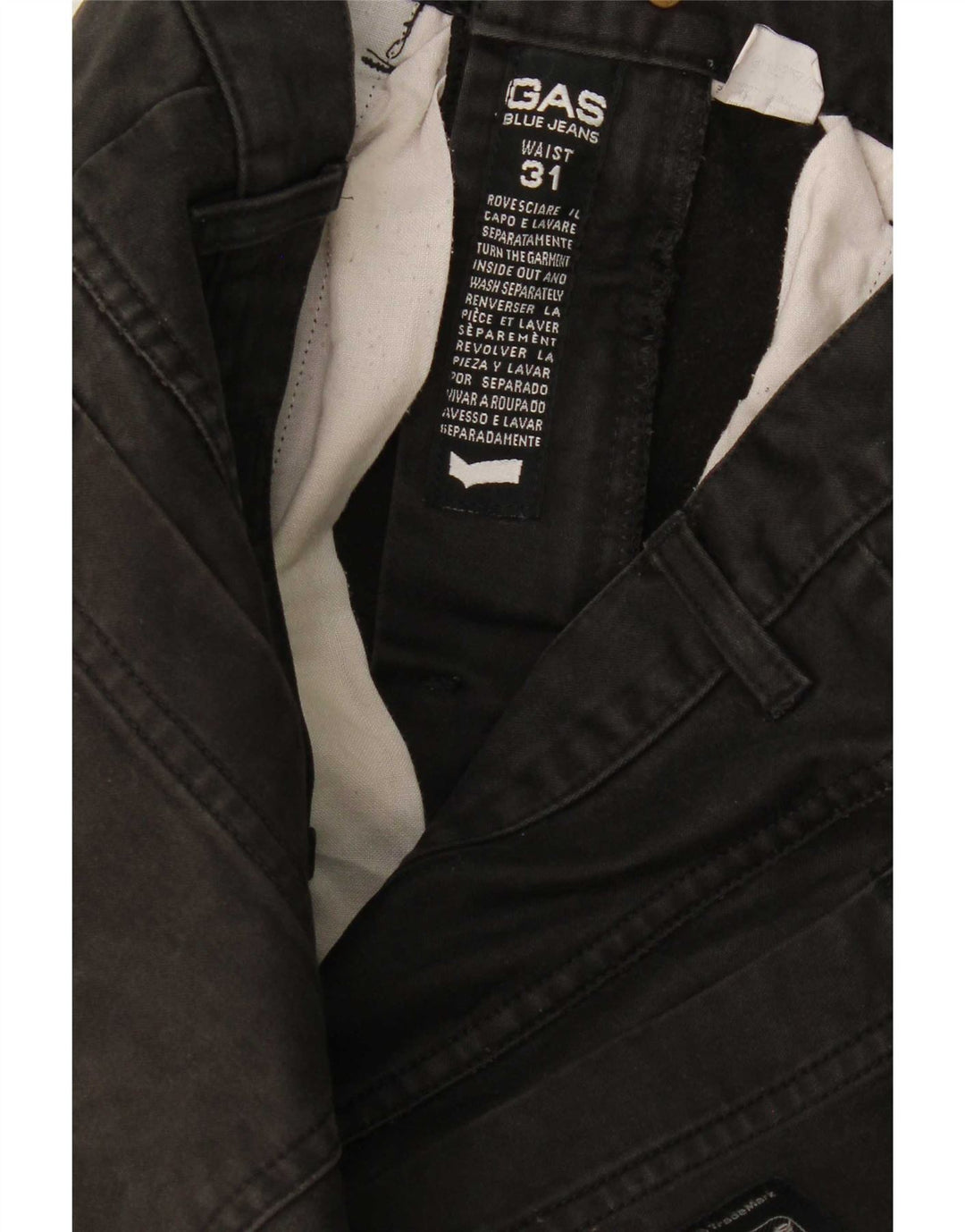 Pantaloni casual pentru bărbați Gas Bootcut W31 L32 negri