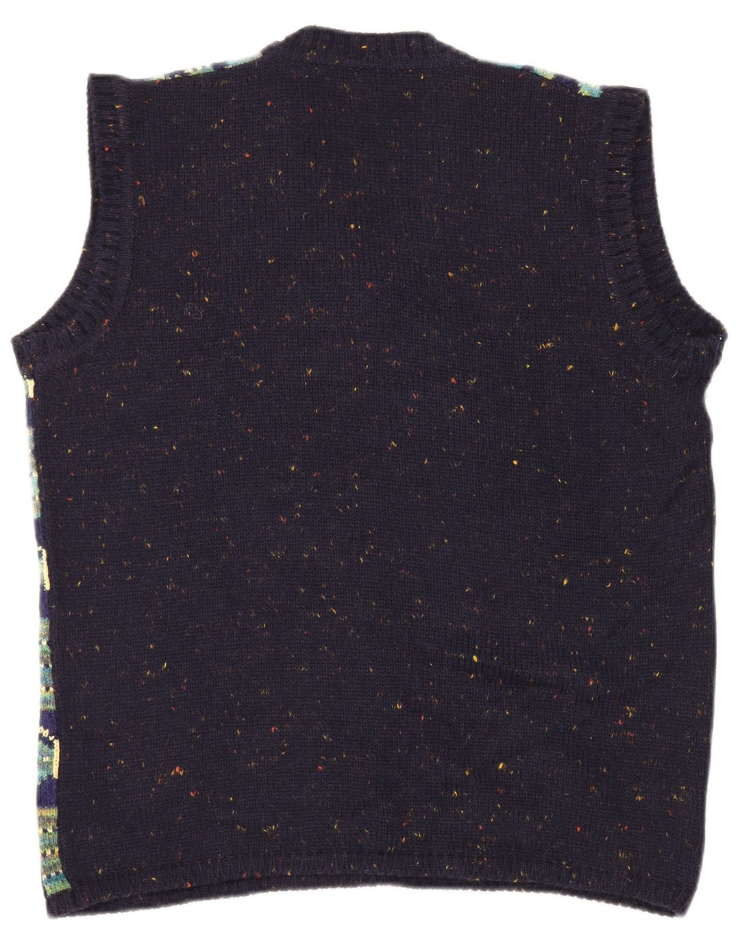 Maiou cu vestă Erika pentru femei UK 20 2XL Bleumarin Check Poliacrilic Fluture