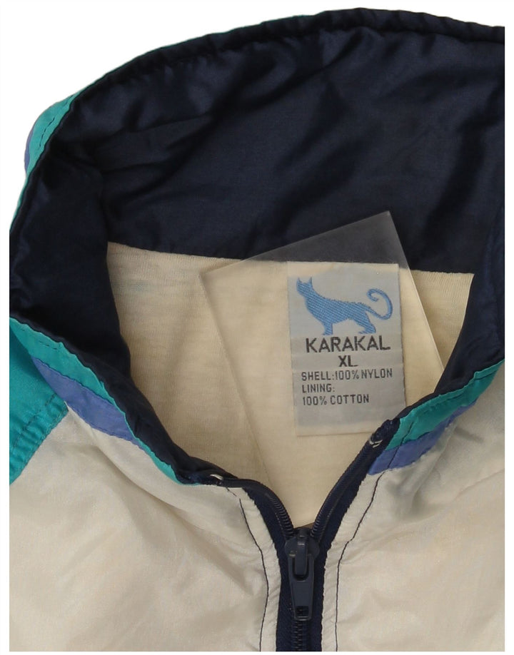 Jachetă de trening pentru bărbați de epocă, XL, albastru bleumarin, nailon color bloc