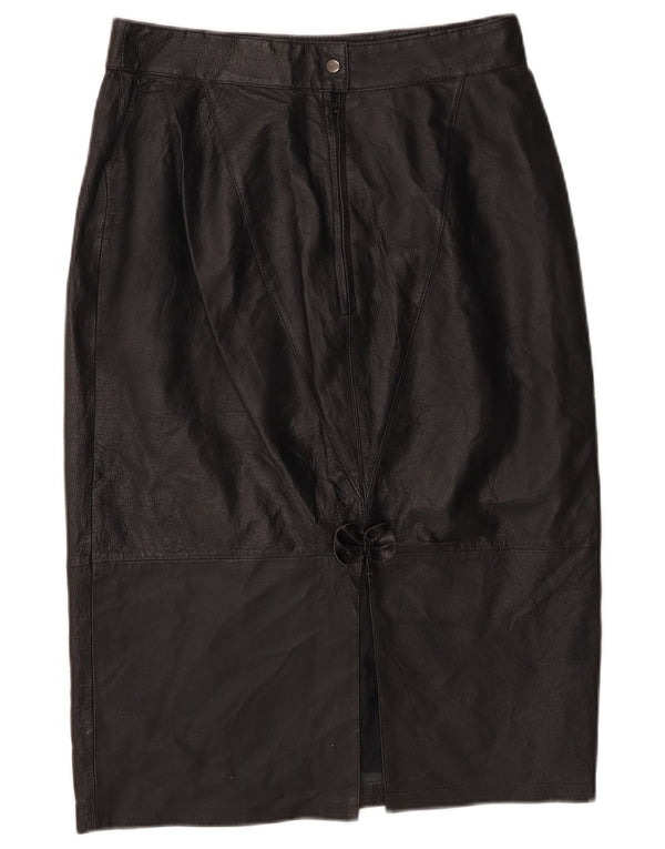 C&A Womens Canda High Waist Leather Skirt EU 42 Large W30 Black