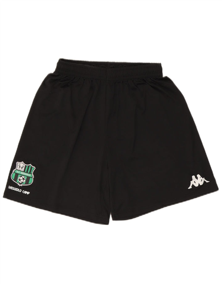 Pantaloni scurți sport Kappa Gara Graphic pentru băieți 11-12 ani, mari, negru, poliester