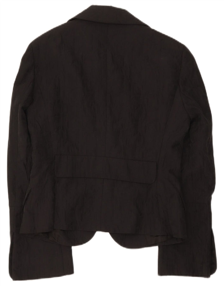 Max & Co. Jachetă pentru femei cu 2 nasturi, UK 14, bumbac negru mare