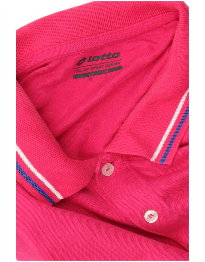 LOTTO Mens Polo Shirt XL Pink