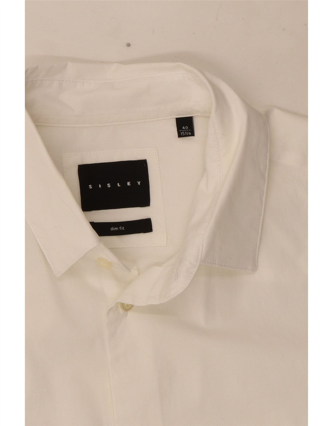 Cămașă pentru bărbați Sisley Slim Fit Mărimea 40 15 3/4 Medium Alb
