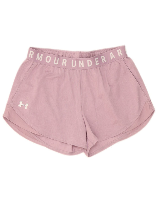 Pantaloni scurți sport grafic Under Armour pentru femei UK 10 Small Pink Poliester