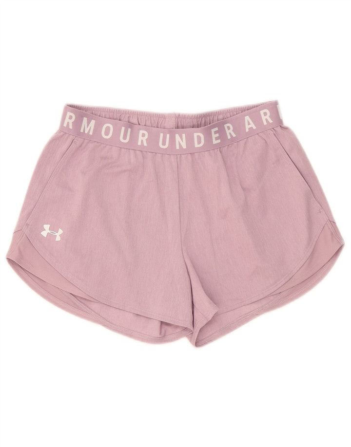 Pantaloni scurți sport grafic Under Armour pentru femei UK 10 Small Pink Poliester