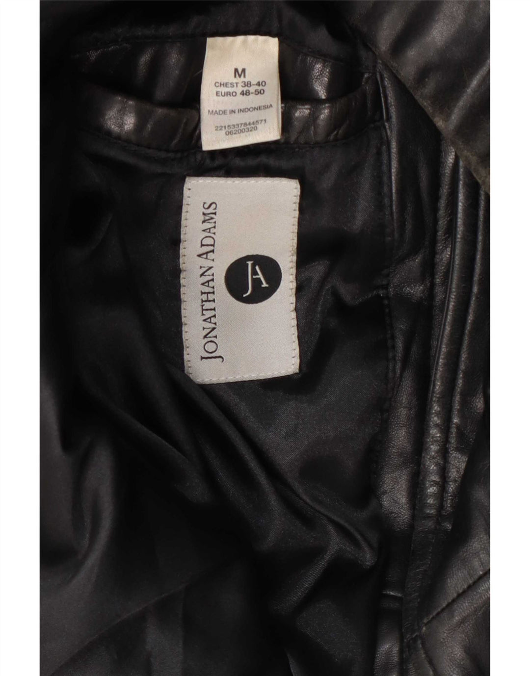 Palton din piele pentru bărbați Jonathan Adams UK 38 Medium Black