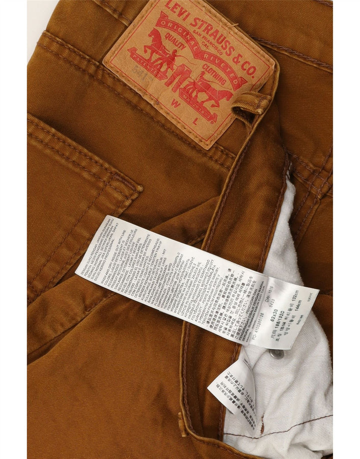 Pantaloni casual drepti pentru bărbați Levi's 541 W52 L30 bumbac maro