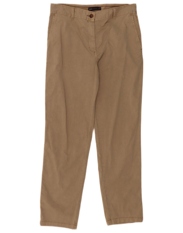 Pantaloni chino drepti pentru femei Marks & Spencer UK 10 Small W32 L29 Bej