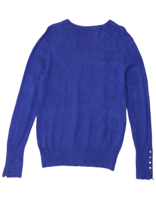Pulover pentru femei Zara cu gât de barcă UK 18 XL Albastru
