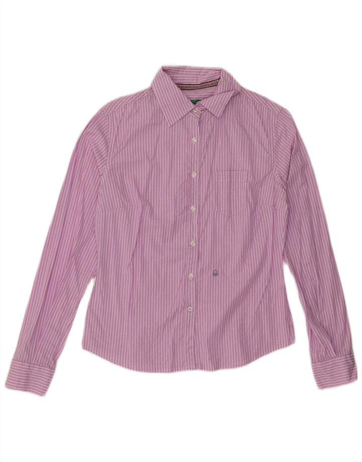 Cămașă BENETTON pentru femei UK 14 Medium Purple Dunge