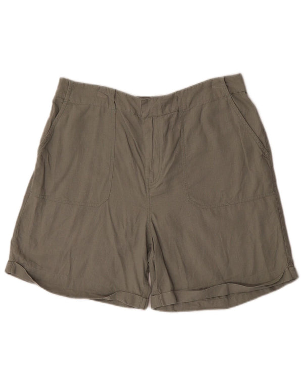 Pantaloni scurți chino pentru femei Fat Face UK 14 Large W32 Khaki Linen