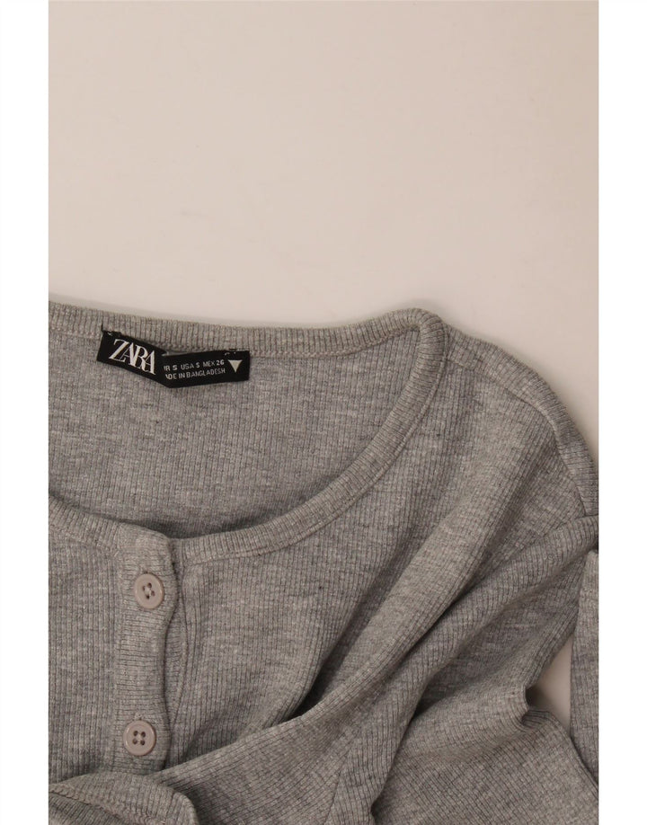 Crop Top pentru femei Zara UK 8 Small Gri