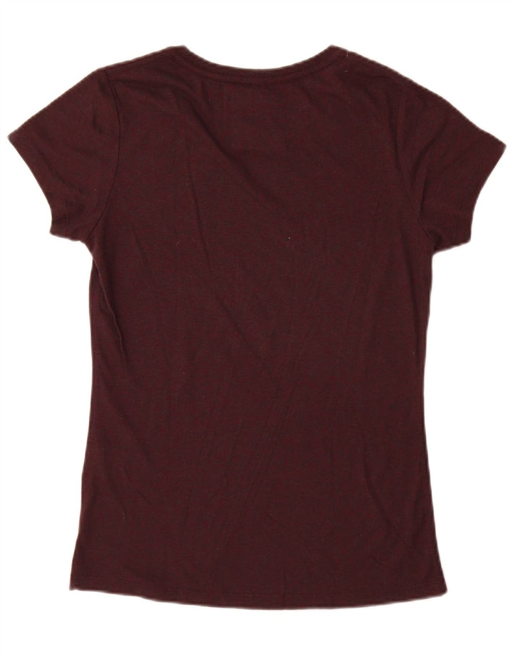 Tricou grafic Superdry pentru femei Top UK 12 Medium Maroon Poliester