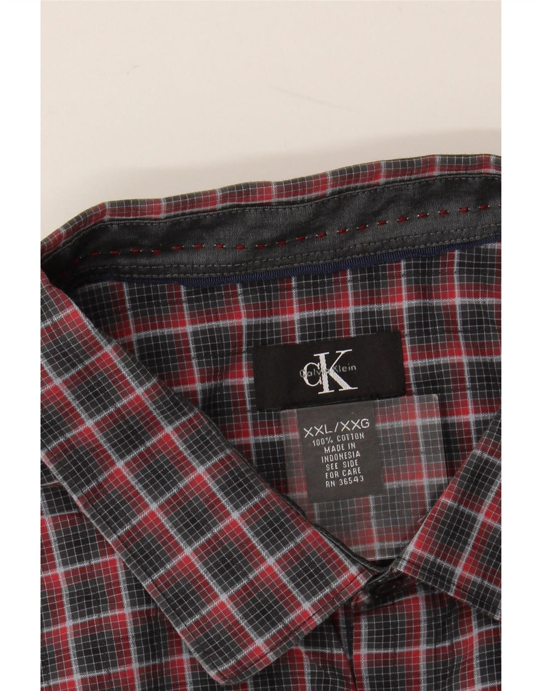 Cămașă pentru bărbați CALVIN KLEIN 2XL, bumbac cu carouri multicolore