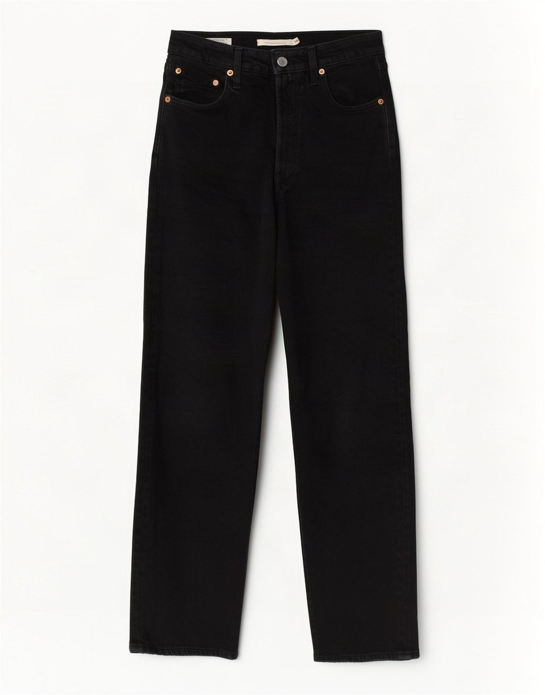 Blugi drepti pentru femei Levi's Ribcage W24 L27 bumbac negru
