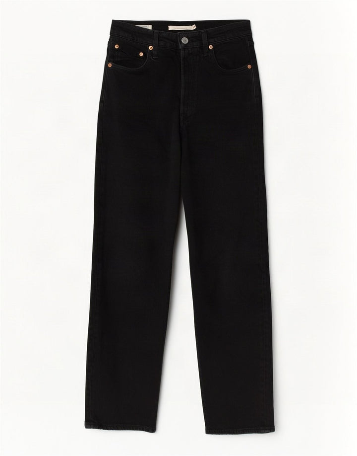 Blugi drepti pentru femei Levi's Ribcage W24 L27 bumbac negru