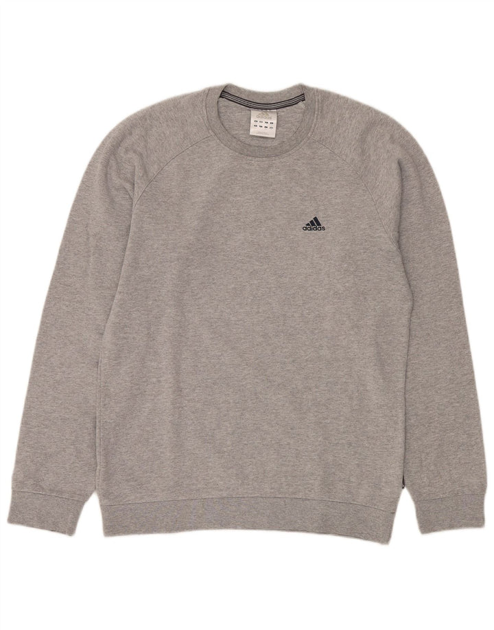 Hanorac pentru bărbați ADIDAS Jumper mic, gri, bumbac