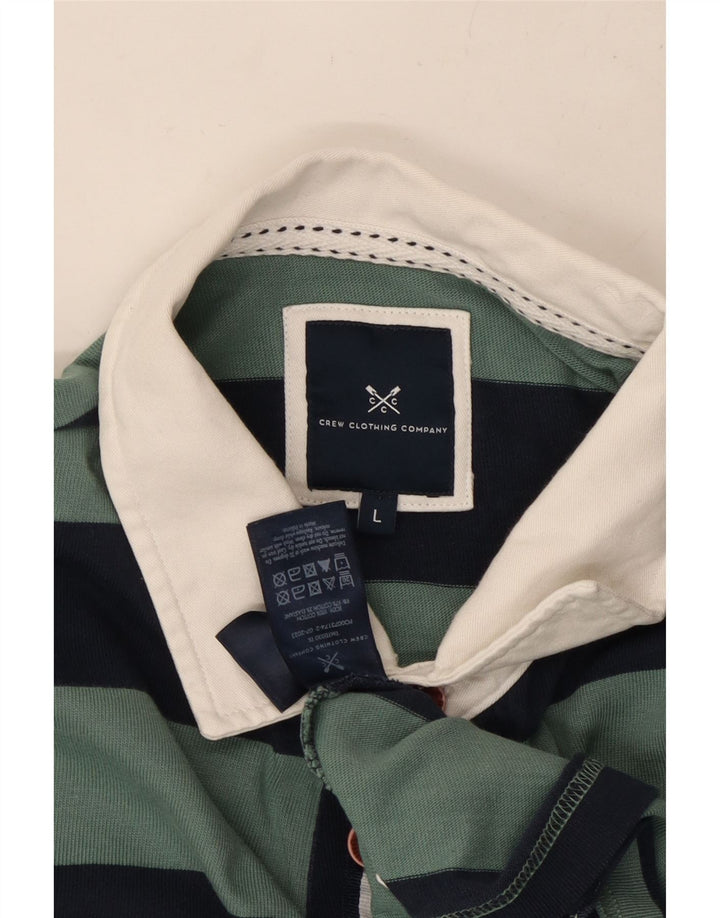 CREW CLOTHING Tricou polo rugby cu mânecă lungă pentru bărbați, mare, bleumarin, în dungi