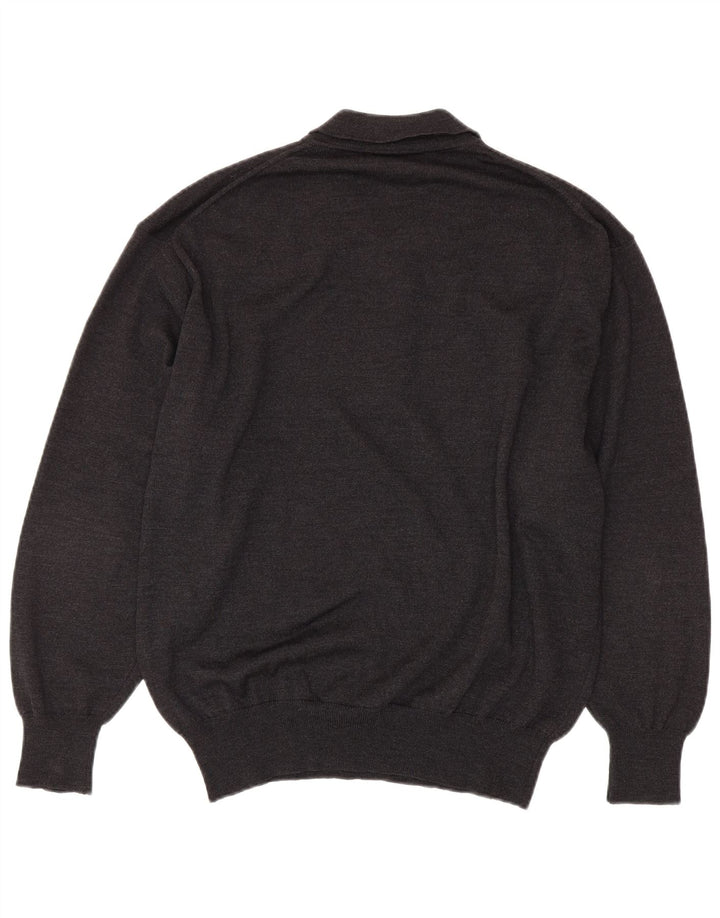 Pulover vintage pentru bărbați cu gât polo IT 54 XL gri