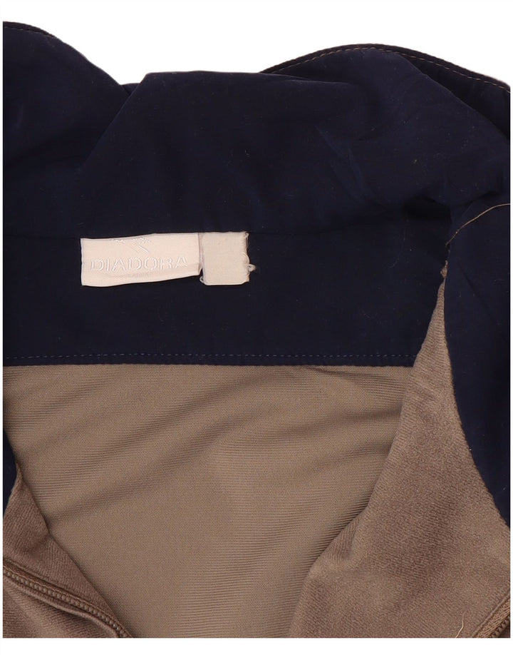 Jachetă de trening din velur Diadora pentru bărbați, mare, gri Colorblock