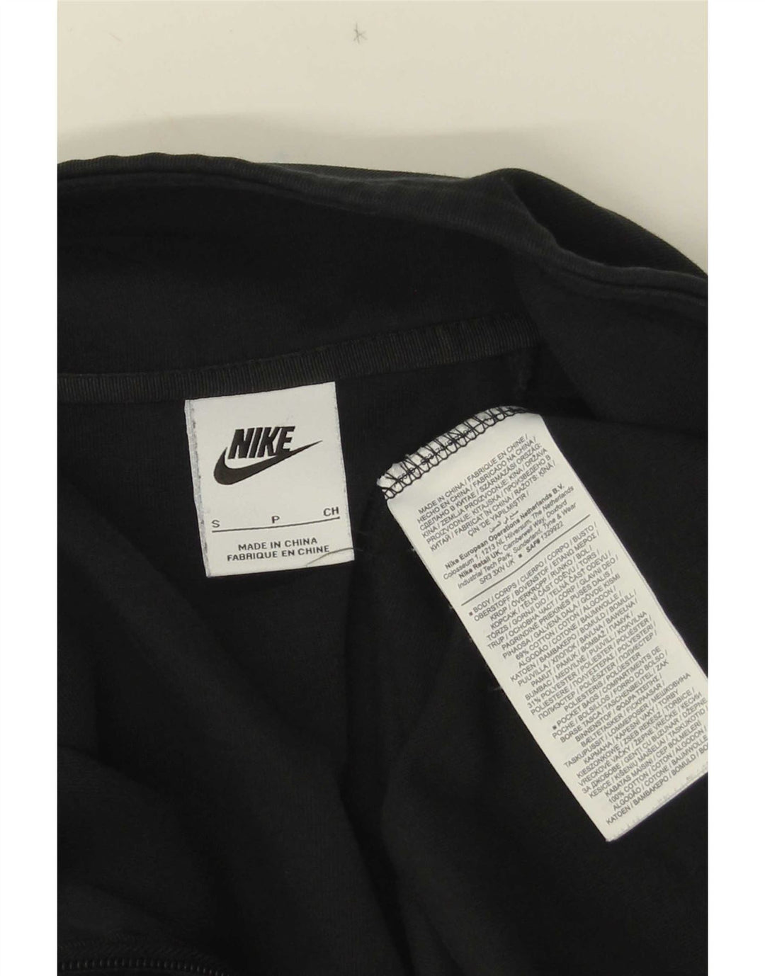 Pulover Nike pentru femei, supradimensionat, cu fermoar și gât, UK 10 Mic Negru