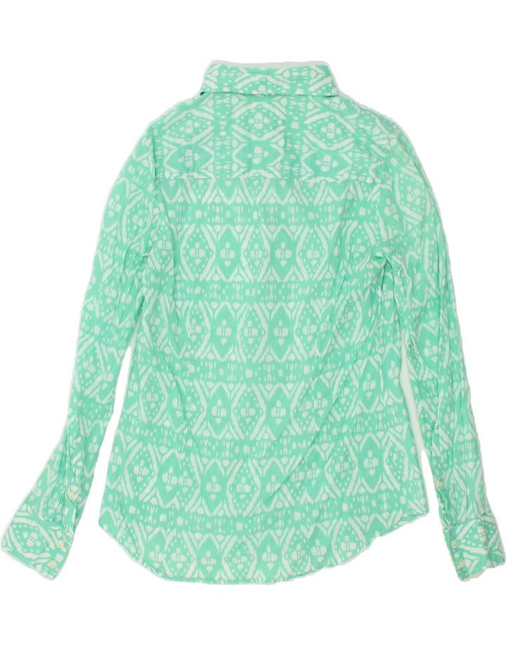 J. CREW Womens Shirt UK 10 Small Turquoise Argyle/Diamond Vintage J. Crew and Second-Hand J. Crew from Messina Hembry 