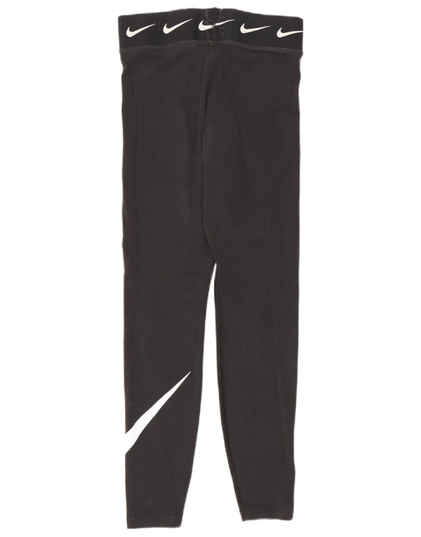 Leggings grafic Nike pentru femei UK 8 Small Black Bumbac