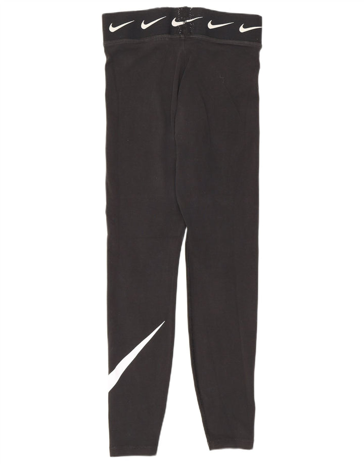 Leggings grafic Nike pentru femei UK 8 Small Black Bumbac