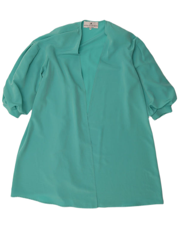 Cardigan supradimensionat Vintage pentru femei cu mâneci 3/4 IT 44 Turcoaz mediu