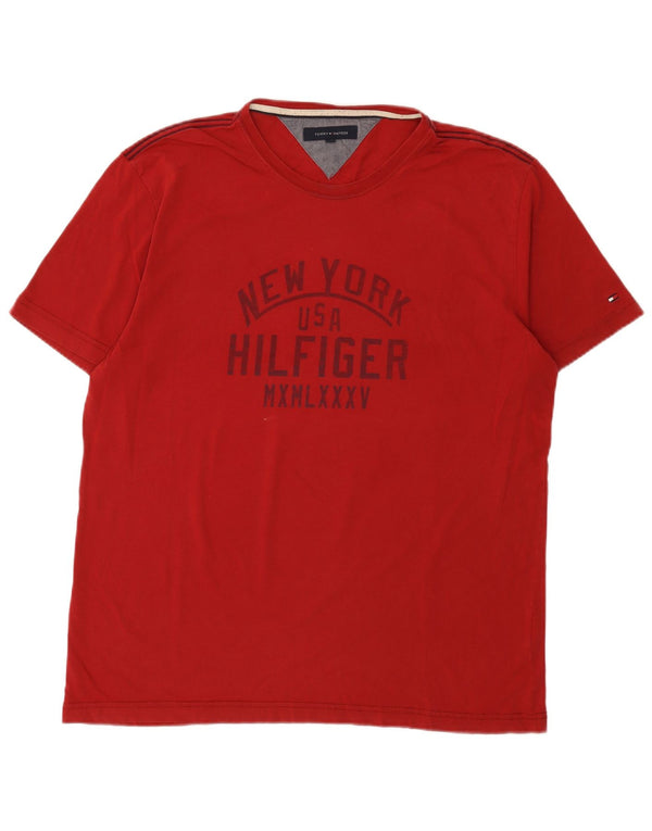 Tricou grafic pentru bărbați Tommy Hilfiger Top XL Roșu