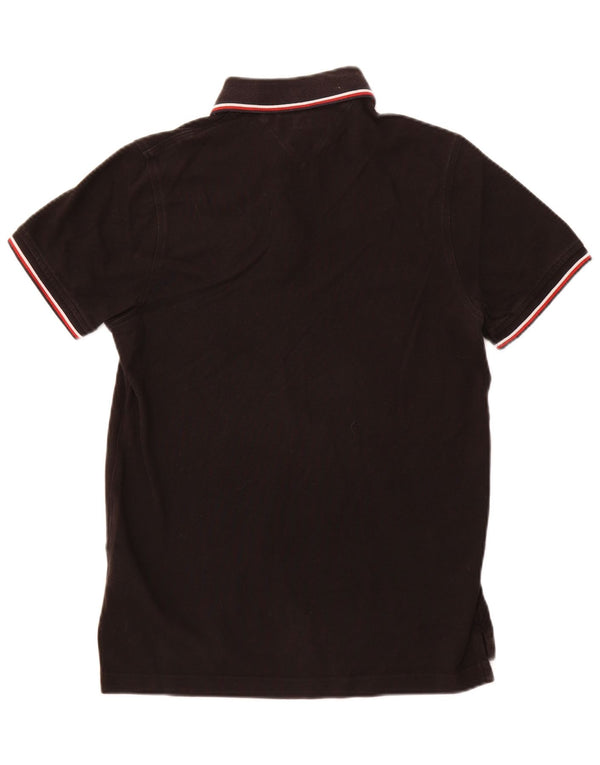 Tricou polo TOMMY HILFIGER pentru bărbați, bumbac mediu negru