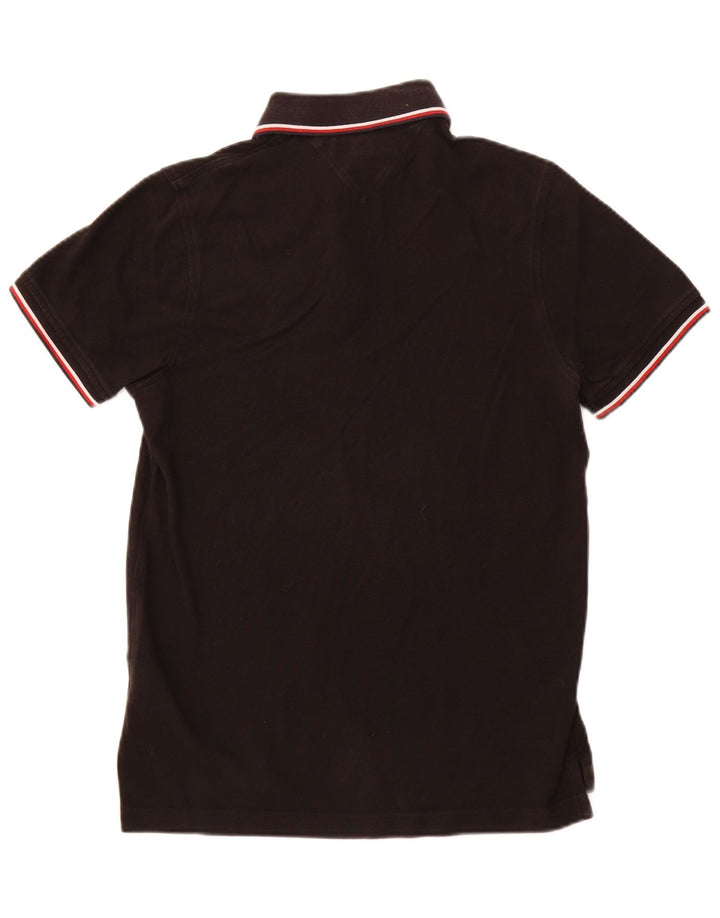 Tricou polo TOMMY HILFIGER pentru bărbați, bumbac mediu negru