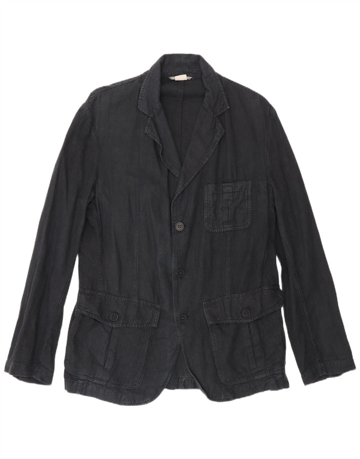 Blazer pentru bărbați Zara, cu 3 nasturi, UK 40, mare, in albastru marin