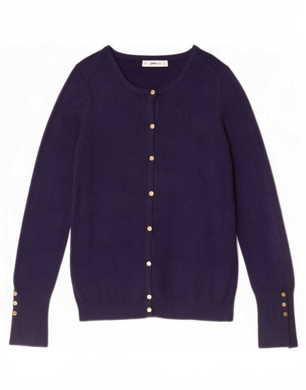 Pulover cardigan pentru femei Zara UK 14 mare, bleumarin
