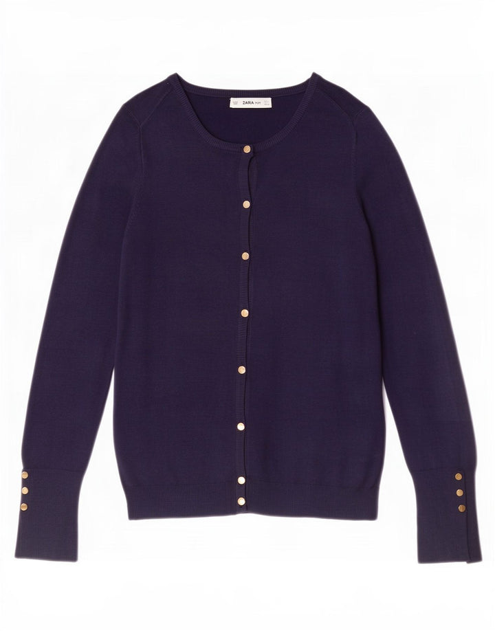 Pulover cardigan pentru femei Zara UK 14 mare, bleumarin