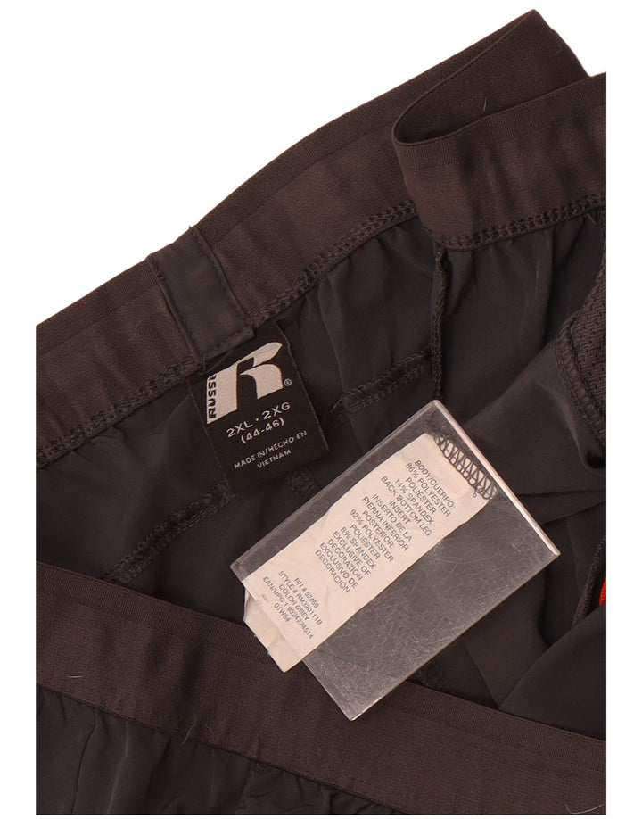 Pantaloni scurți sport pentru bărbați Russell Athletic 2XL, gri, poliester color bloc