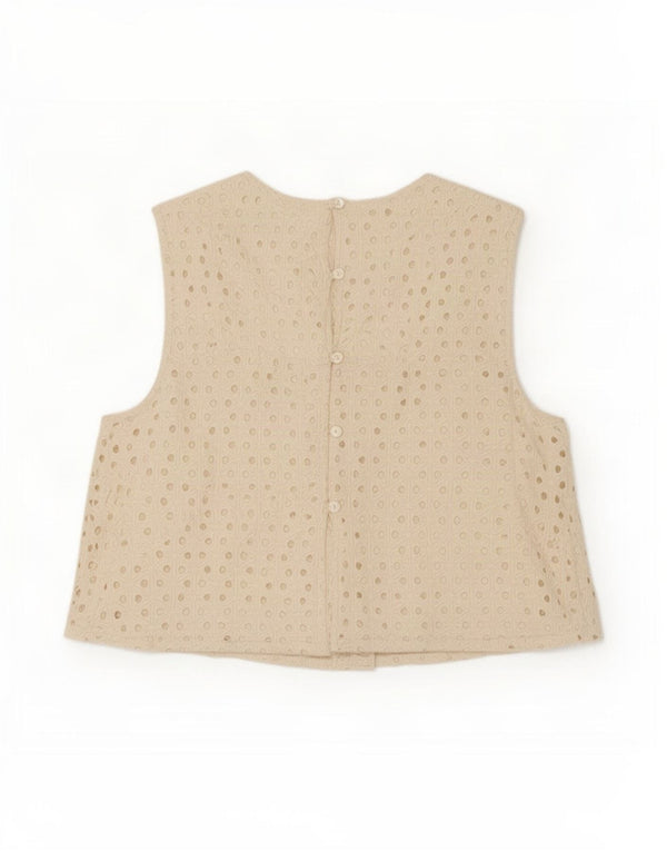 Bluză Crop fără mâneci Trafaluc pentru femei Zara UK 6 XS Alb