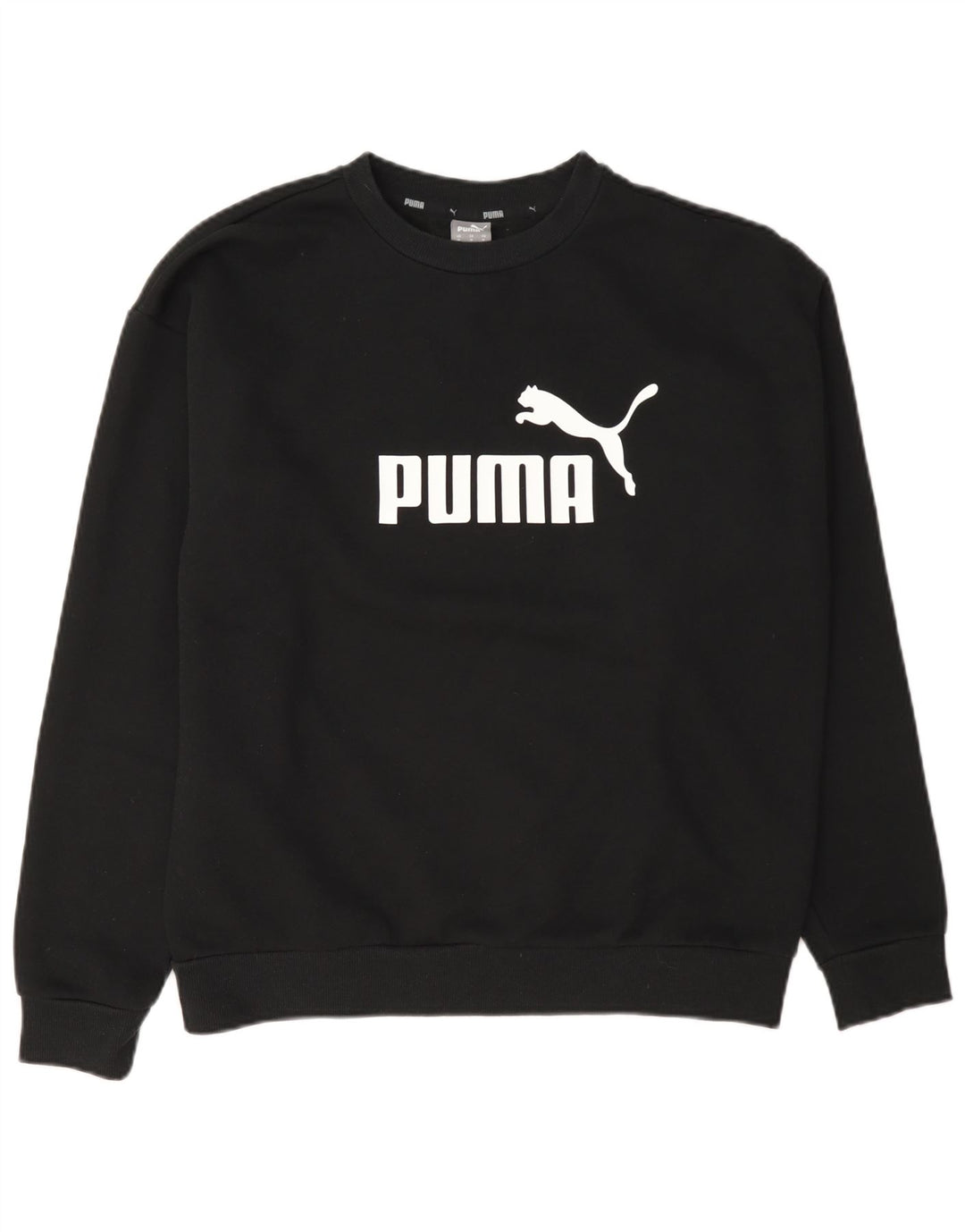 Pulover cu grafic pentru femei Puma, UK 14, bumbac mediu negru